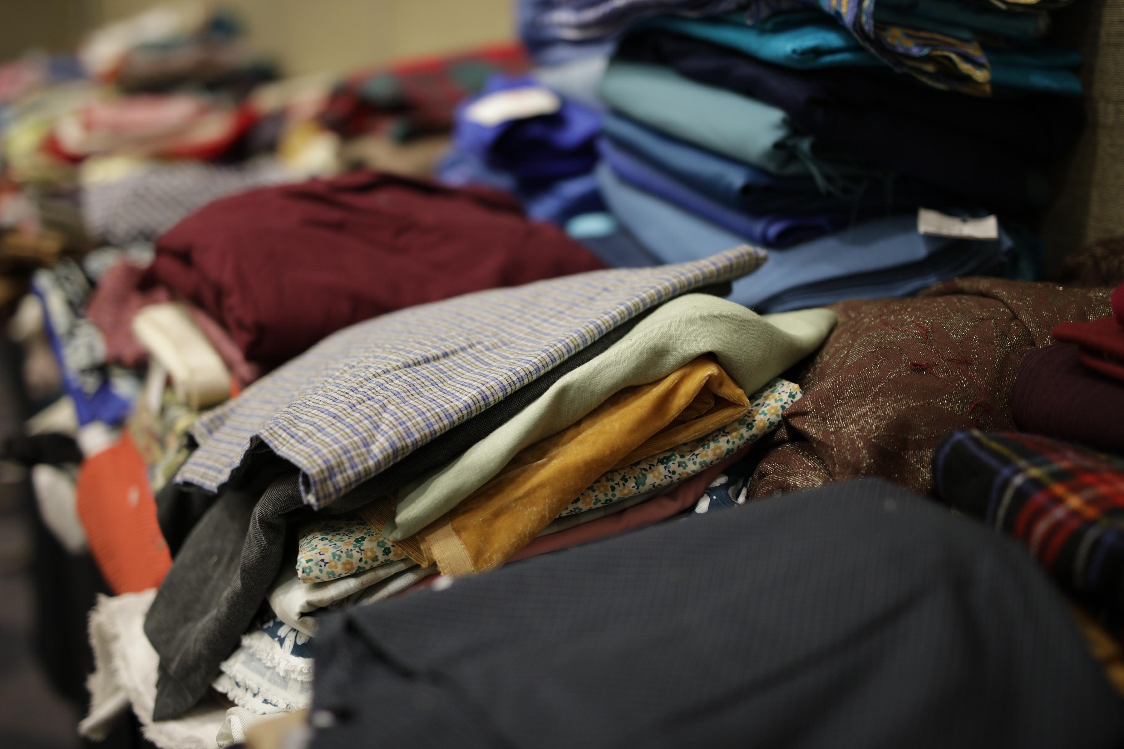 stacks of fabric